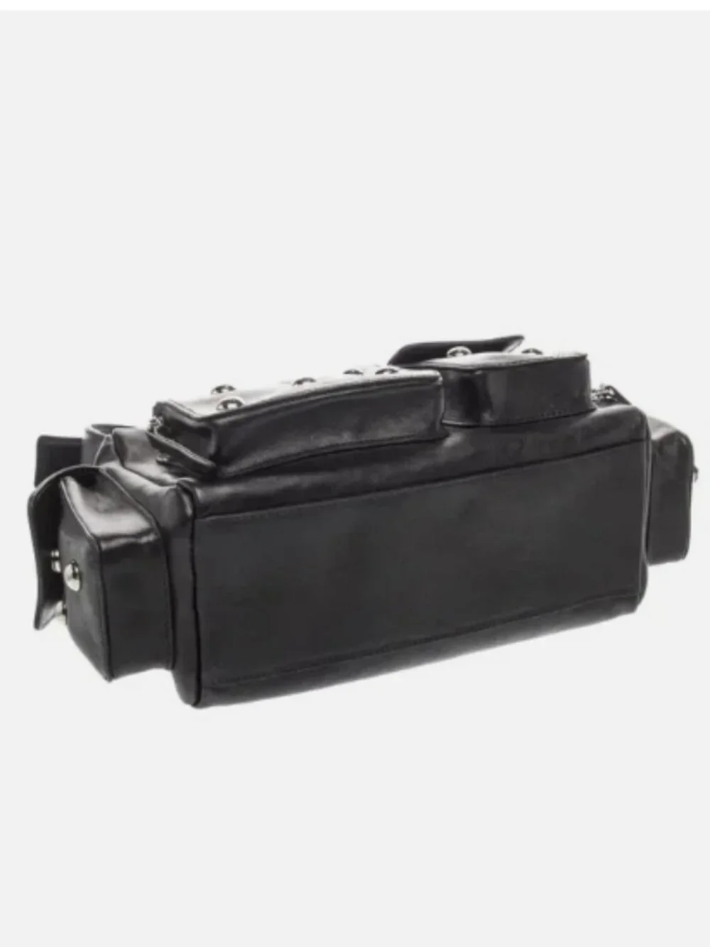New with Tags $595 Mikuta The Black Studded Minou Bag